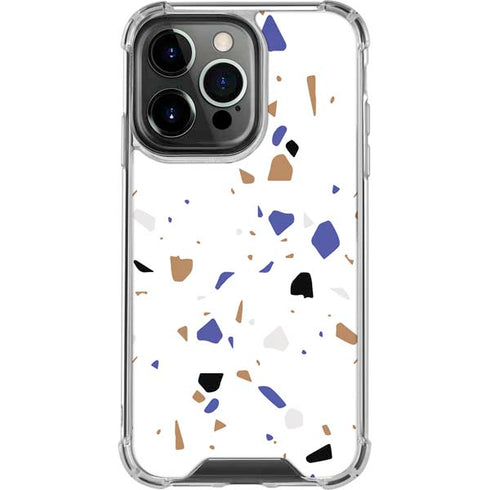 White Terrazzo iPhone 16 Pro Clear Case